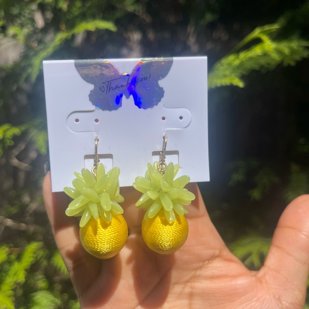 Adorable handmade pinapple earrings